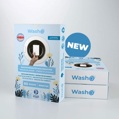 3 Boxen mit 180 Washo-Waschstreifen Sensitive - washo.ch