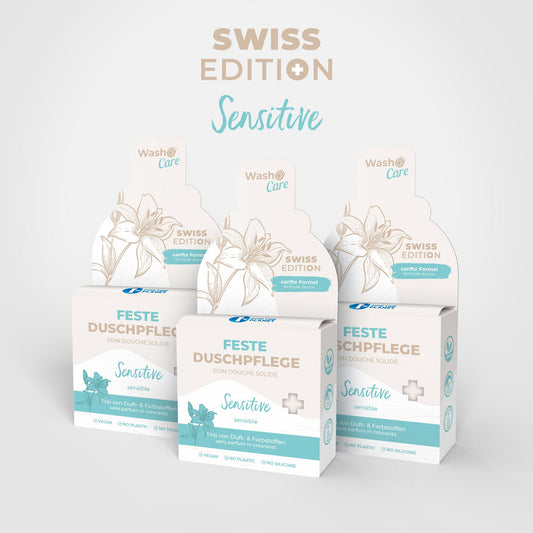 3 Washo Care Duschpflege Sensitive - Swiss Edition - washo.ch