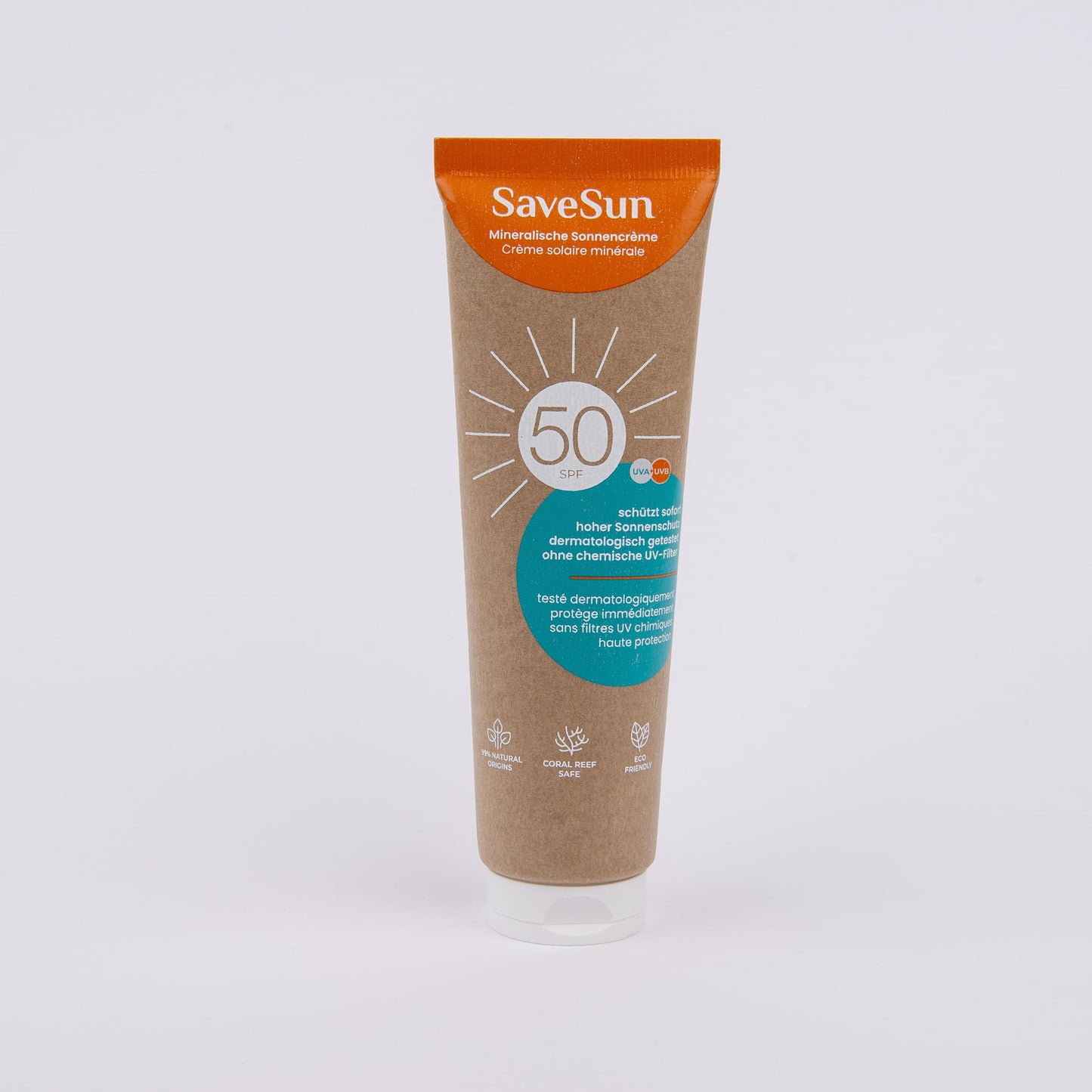 SaveSun mineralische Sonnencreme LSF50 (100ml) - washo.ch