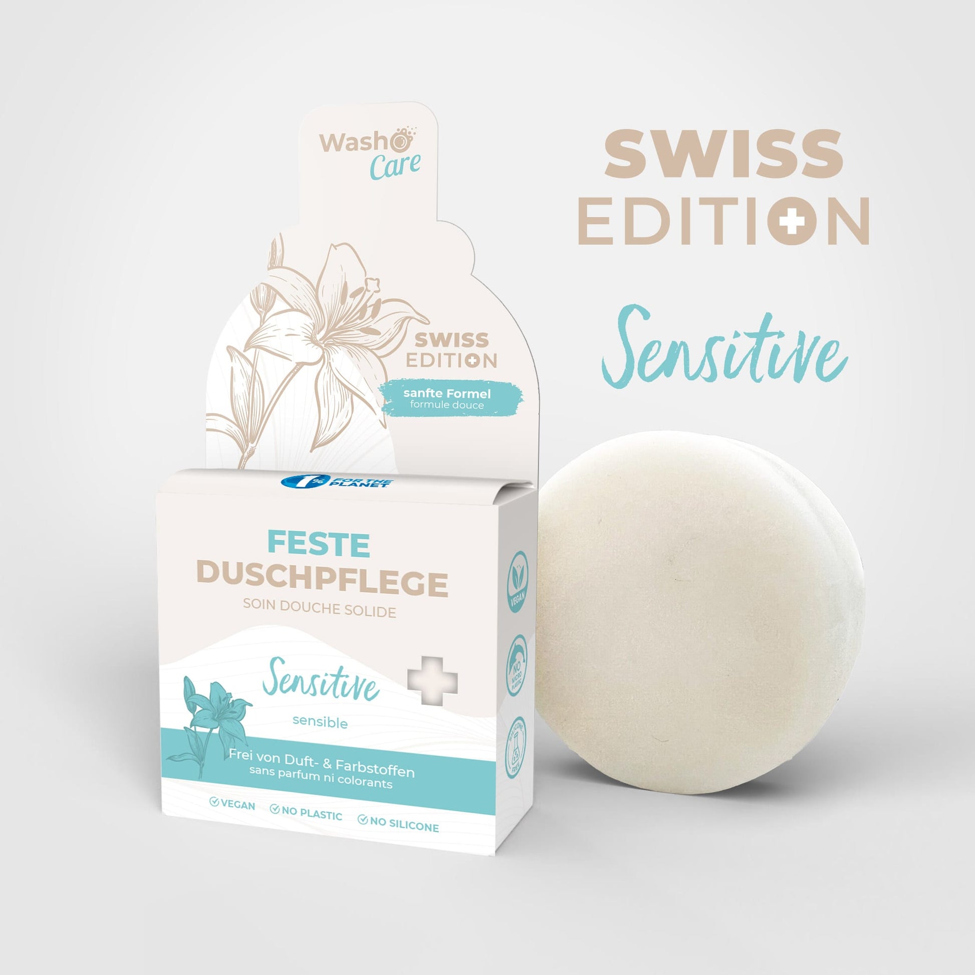 Washo Care Duschpflege Sensitive - Swiss Edition - washo.ch