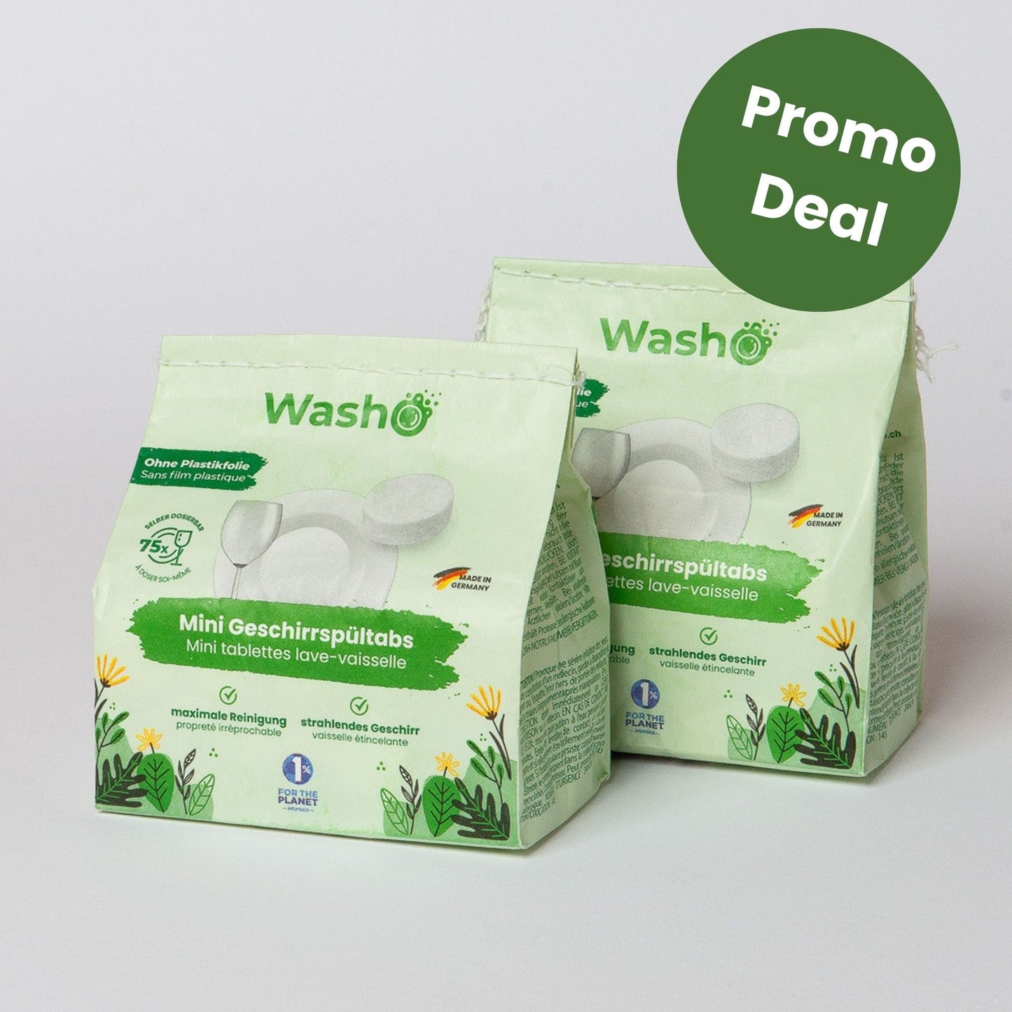 Washo Geschirrspültabs 2 Pack - washo.ch