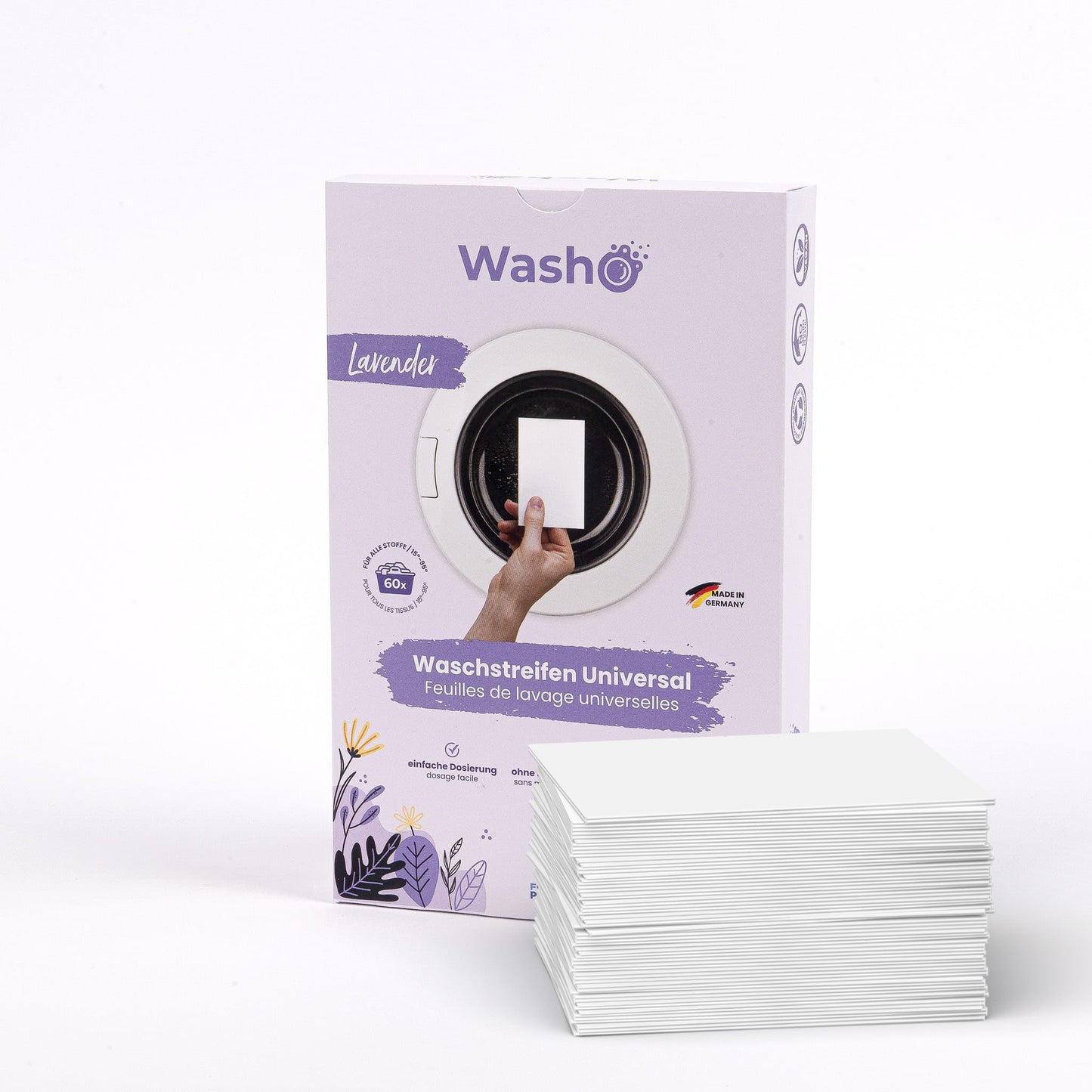 Washo Waschstreifen Lavendel 3 Boxen - washo.ch