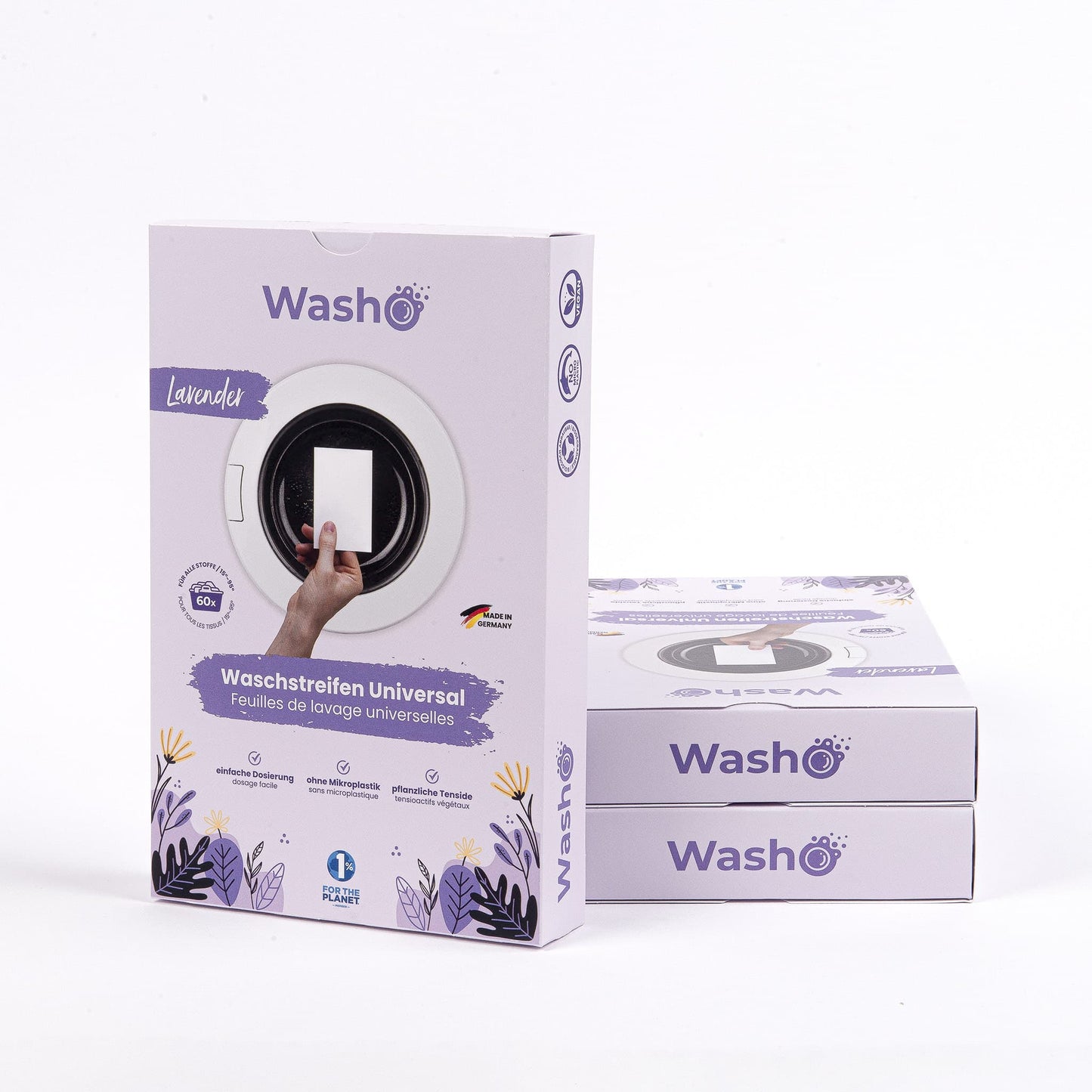 Washo Waschstreifen Lavendel 3 Boxen - washo.ch